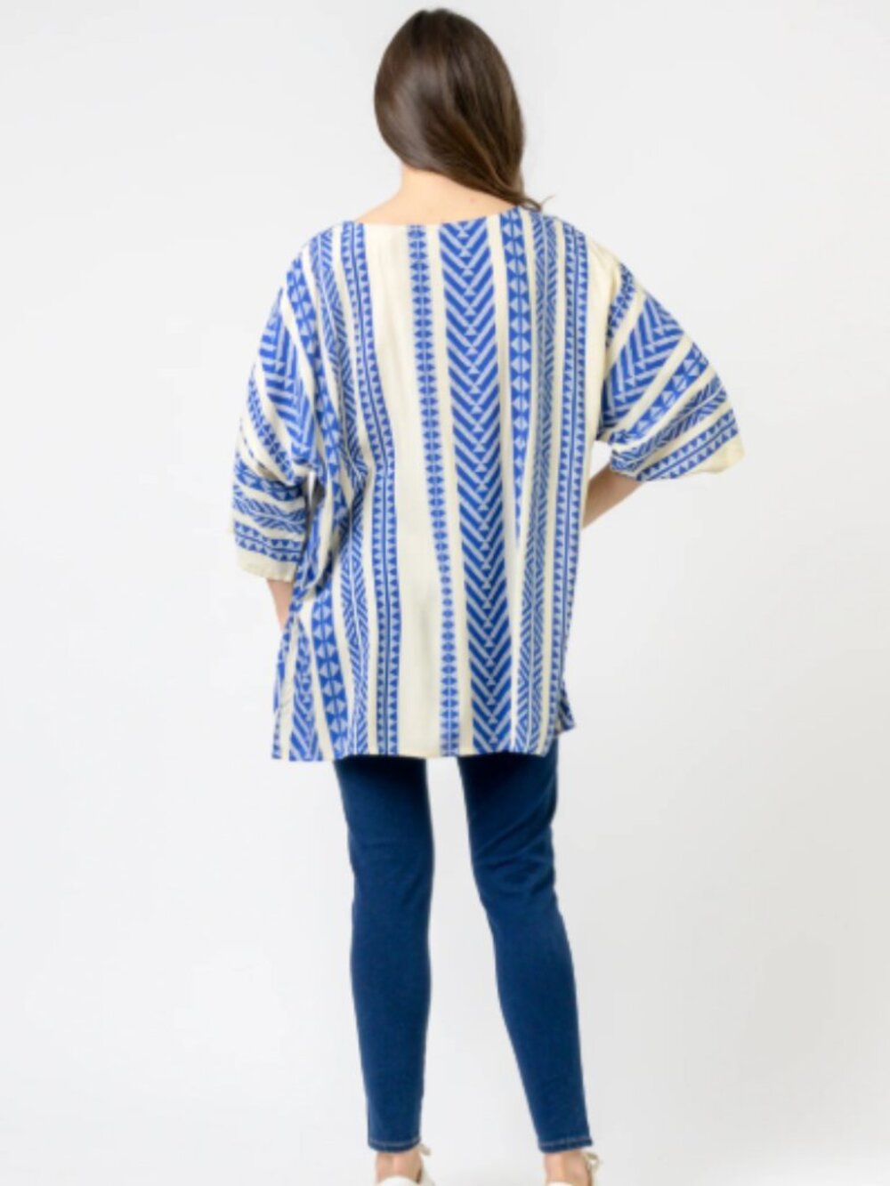 12.) Rhea Aztec Print Top - Picture 3 of 9